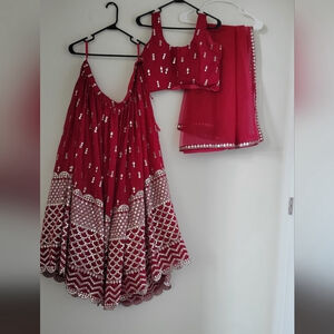 Pink Sequin Zari Embroidery Work Lehenga Choli